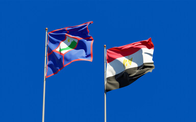 Flags of Sint Eustatius and Egypt.