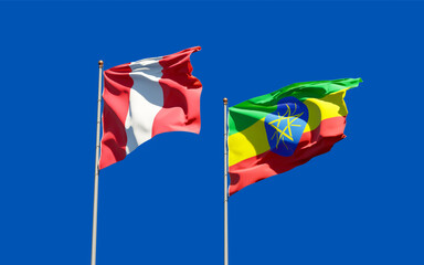Flags of Peru and Ethiopia.