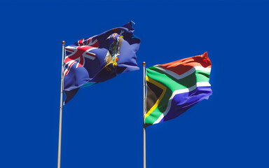 Flags of South Georgia and the South Sandwich Islands and SAR African.