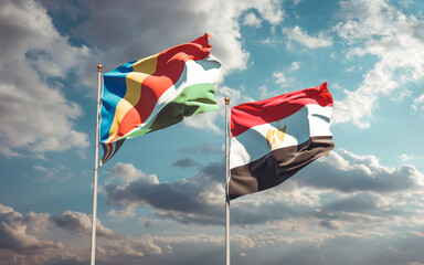 Flags of Seychelles and Seychelles.