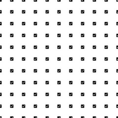 Square seamless background pattern from geometric shapes. The pattern is evenly filled with black checkbox symbols. Vector illustration on white background