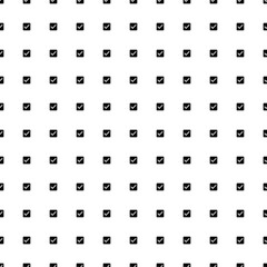 Square seamless background pattern from geometric shapes. The pattern is evenly filled with black checkbox symbols. Vector illustration on white background