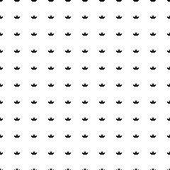 Square seamless background pattern from geometric shapes. The pattern is evenly filled with black paper boat symbols. Vector illustration on white background