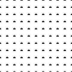 Square seamless background pattern from geometric shapes. The pattern is evenly filled with black sports bag symbols. Vector illustration on white background