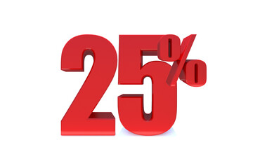 25 Percent off 3d Sign on White Background, Special Offer 25% Discount Tag, Sale Up to 25 Percent Off,big offer, Sale, Special Offer Label, Sticker, Tag, Banner, Advertising, offer. 