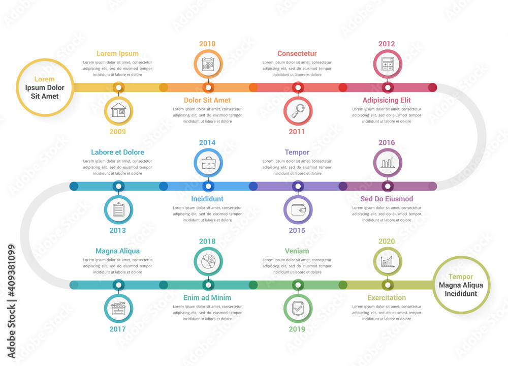 Canvas Prints timeline infographics