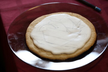 Art drawing on gingerbread