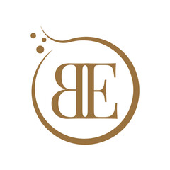 Simple Elegant Initial Letter Type BE Logo Sign Symbol Icon, Logo Design Template