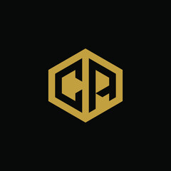 Initial letter CA hexagon logo design vector