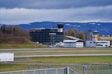 Tower at military airport of Payerne, Switzerland.