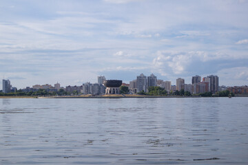 Fototapeta premium Panorama of the city and the river. Kazan. Russia