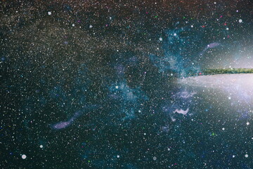 Universe filled with stars, nebula and galaxy . Science fiction art. Elements of this image...