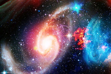 Universe filled with stars, nebula and galaxy . Science fiction art. Elements of this image...
