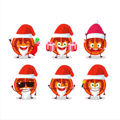 Santa Claus emoticons with slice of tamarillo cartoon character