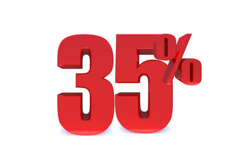 35 Percent off 3d Sign on White Background, Special Offer 35% Discount Tag, Sale Up to 35 Percent Off,big offer, Sale, Special Offer Label, Sticker, Tag, Banner, Advertising, offer. 