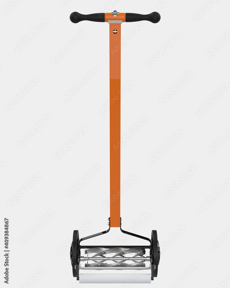 Poster lawn trimmer isolated on background with mask. 3d rendering - illustration