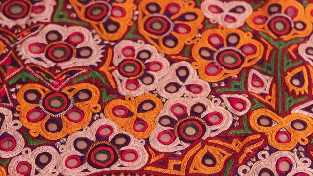 Embroidery art work hd clip,embroidery design and pattern art with colorful handmade fabric,embroidery ethnic flowers neck line flower design,