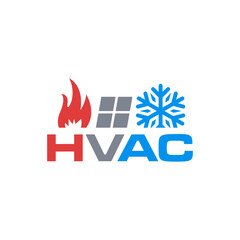 heating and cooling hvac logo design vector business company