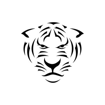 cool vector tiger head logo symbol company icon design illustration