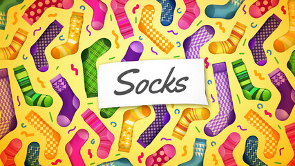 Colorful Socks Background