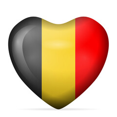 Fototapeta premium Heart Belgium flag