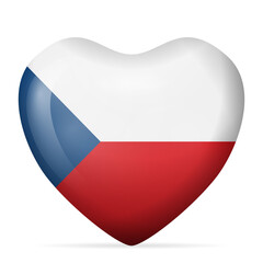 Heart Czech Republic flag
