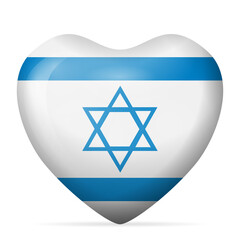 Heart Israel flag