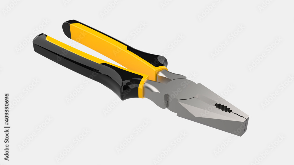 Poster pliers close-up scene isolated on background. ideal for large publications or printing. 3d rendering