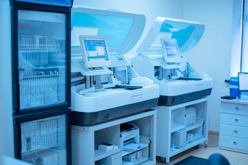 Laboratory workstation of biochemical and immunological analyzes.