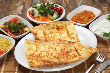 turkish pitta with cheddar cheese