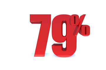 79 Percent off 3d Sign on White Background, Special Offer 79% Discount Tag, Sale Up to 79 Percent Off,big offer, Sale, Special Offer Label, Sticker, Tag, Banner, Advertising, offer. 