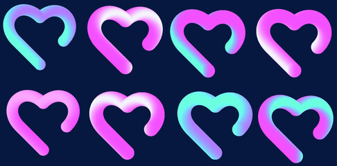 neon hearts
