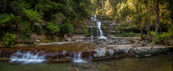 A panorama of the Liffey's Falls in Tasmania, Australia - obrazy, fototapety, plakaty