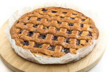 Tasty tart with homemade fig jam