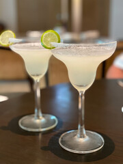 margarita cocktail on the table with lime