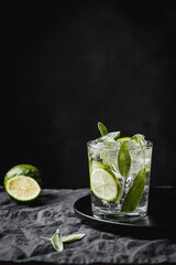 water with lime