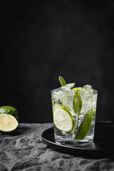 mojito cocktail with lime