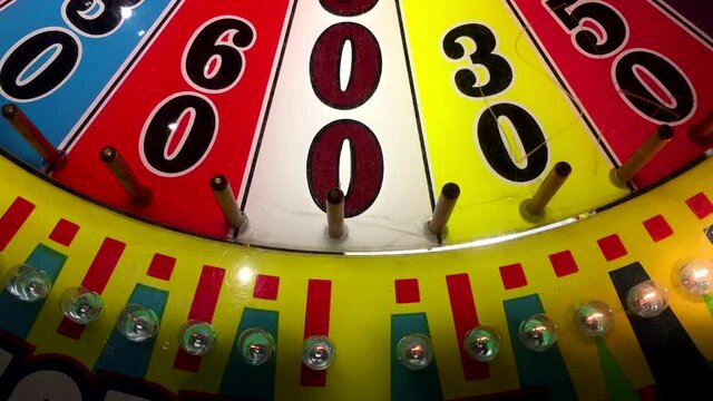Close up a wheel of fortune game with 4k resolution