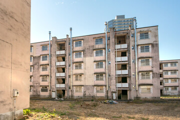 取り壊しをする都営青山北町アパート