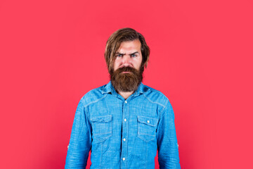 mature hipster with beard. brutal caucasian hipster with moustache. male barber care. serious bearded man. express human emotions. hair and beard care. confident and handsome brutal man