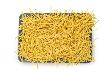 raw pasta top view
