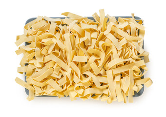 raw pasta top view