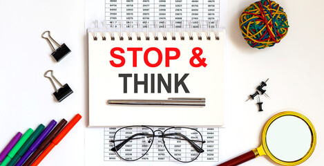 stop and think on a charts with office tools