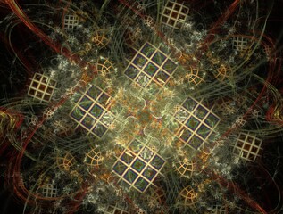 Imaginatory fractal background Image