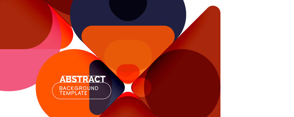 Fototapeta premium Modern geometric round shapes and dynamic lines, abstract background. Vector illustration for placards, brochures, posters and banners
