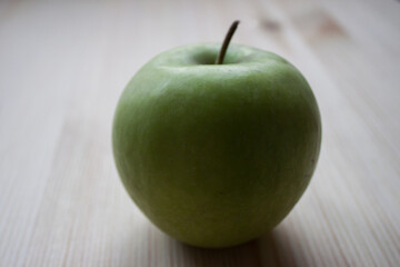 Perfect Fresh Green Apple Isolated on White Background with water drop in Full Depth of Field with Clipping Path.