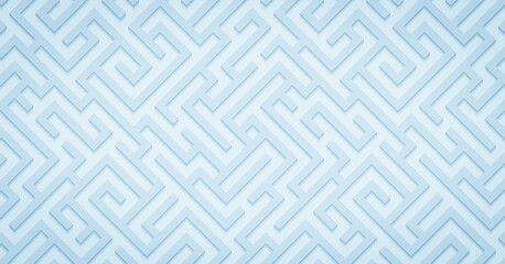 Geometric illustration with maze. Labyrinth.