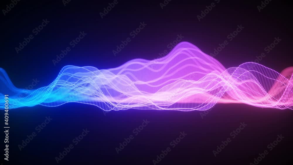 Poster 3d data center waving motion background, big data, blockchain technology, artificial intelligence an