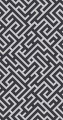 Geometric illustration with maze. Labyrinth.