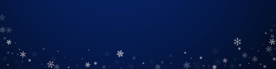 Sparse snowfall Christmas background. Subtle flyin